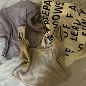 Y2k Cream Lavender SweetHeart Top Bundle